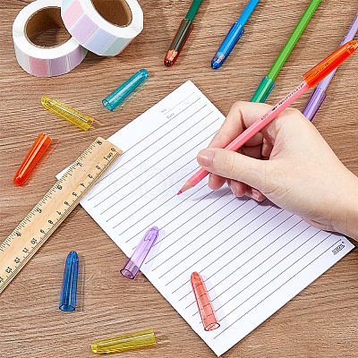 12 Sets Plastic Pencil Cap DIY-FH0008-02-1