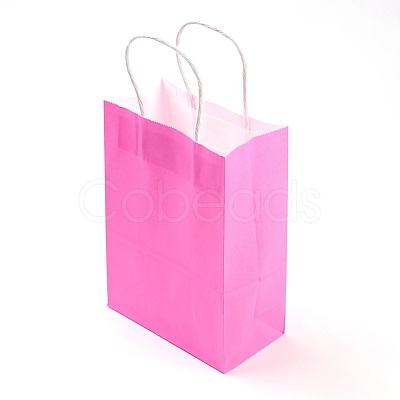 Pure Color Kraft Paper Bags AJEW-G020-D-02-1