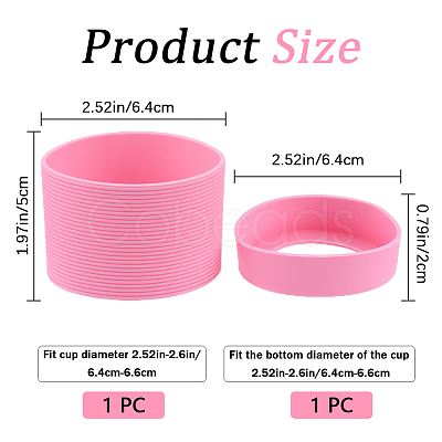 Silicone Cold Beer Cup Sleeve SIL-WH0014-24A-1