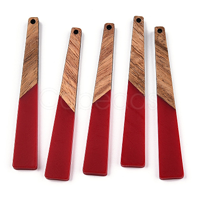 Opaque Resin & Walnut Wood Big Pendants RESI-TAC0017-46-C05-1