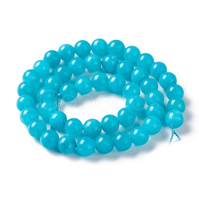 Natural White Jade Imitation Amazonite Beads Strands G-I299-F04-8mm-1