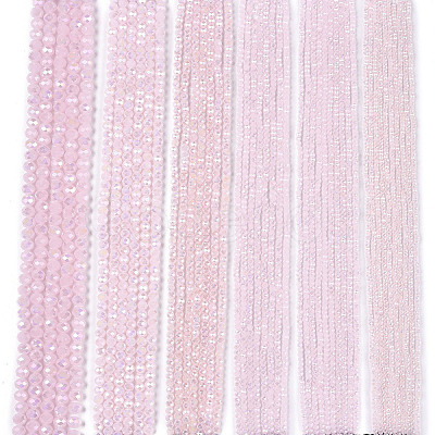 Electroplate Glass Beads Strands EGLA-A044-J6mm-B02-1