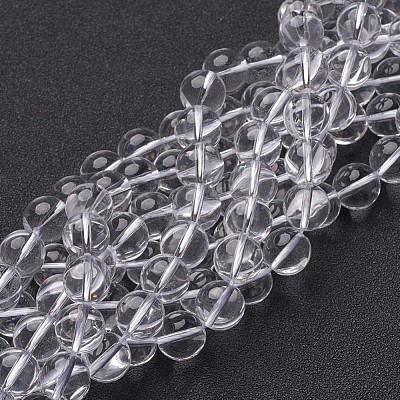 Synthetic Quartz Crystal Beads Strands GSR14mmA039-1-1