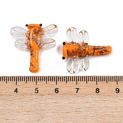 Transparent Lampwork Beads FOIL-I017-01A-1