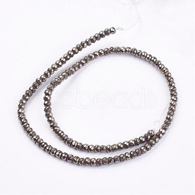 Natural Pyrite Bead Strands G-G673-05-1