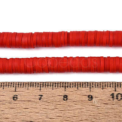 Handmade Polymer Clay Beads Strands CLAY-R089-6mm-038-1