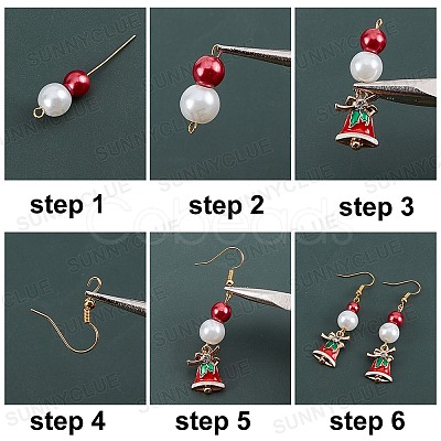 DIY Christmas Dangle Earrings Making Kit DIY-SC0019-52-1