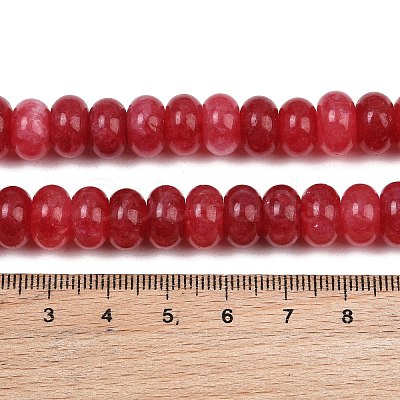 Dyed Natural White Jade Beads Strands G-G107-A43-01-1