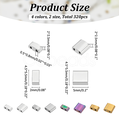 320Pcs 8 Styles Electroplate Glass Seed Beads SEED-WR0001-07-1