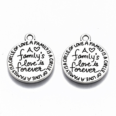 Tibetan Style Alloy Pendants X-TIBE-S314-119AS-RS-1