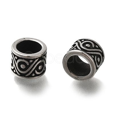 304 Stainless Steel European Beads STAS-D191-03AS-1