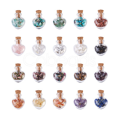 DIY Heart Wishing Bottle Making Kits DIY-CW0001-04-1