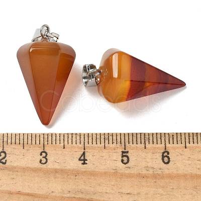 Natural Red Agate Pendants G-B127-13P-01-1