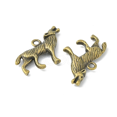 Tibetan Style Alloy Howling Wolf Pendants LS-MLF1753Y-NF-1