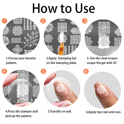 Stainless Steel DIY Nail Art Templates MRMJ-WH0092-203-1