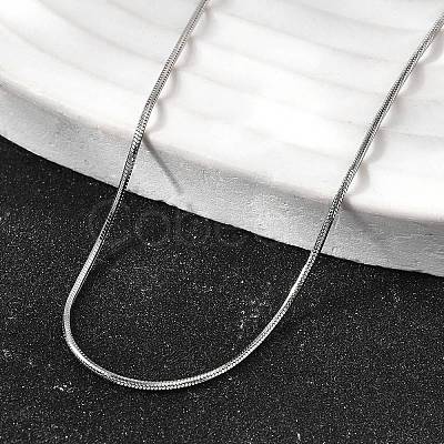 0.9MM 304 Stainless Steel Snake Chain Necklaces for Women Men STAS-V011-04A-P-1