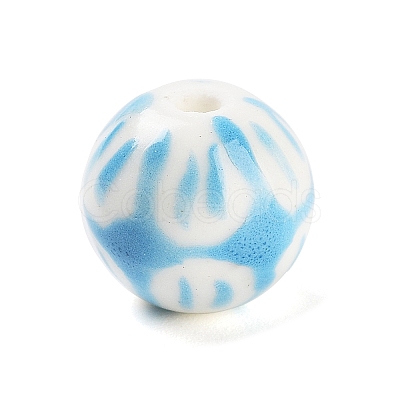 Glazed Porcelain Beads PORC-O005-05-1