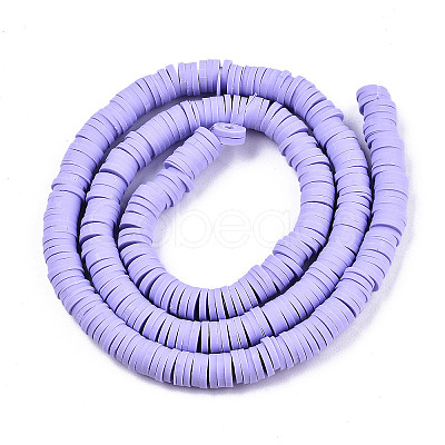 Handmade Polymer Clay Beads Strands LS-CLAY-R089-6mm-120-1