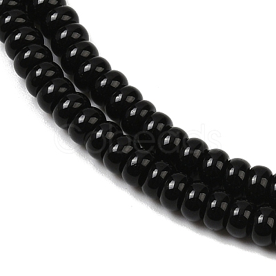 Natural Obsidian Beads Strands X-G-K343-C44-01-1