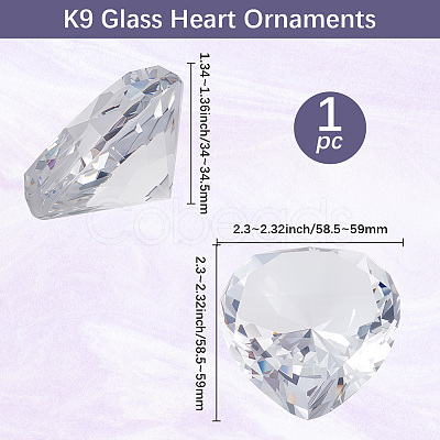 K9 Glass Rhinestone Heart Ornaments DJEW-WH20001-06A-1