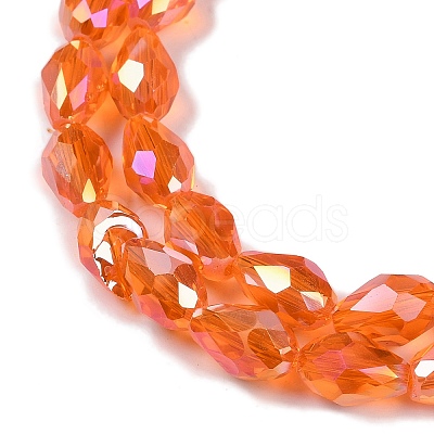 Transparent Electroplate Glass Beads Strands LS-EGLA-N013-T8mm-B09-1