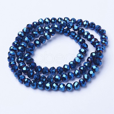 Electroplate Transparent Glass Beads Strands EGLA-A034-T1mm-UA02-1