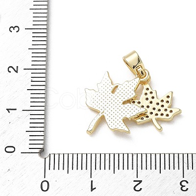 Brass Micro Pave Clear Cubic Zirconia Pendants KK-A299-17G-1