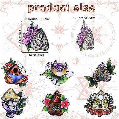 14Pcs 7 Styles Acrylic Pendants MACR-SZ0001-84-1