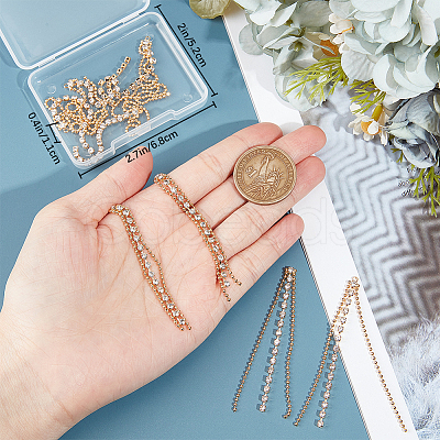 10Pcs Brass Rhinestone Cup Chain Big Pendants KK-BBC0011-79-1