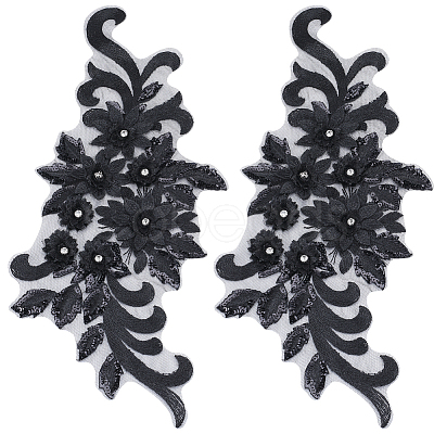 3D Flower Polyester Embroidery Ornament Accessories DIY-WH0488-07-1