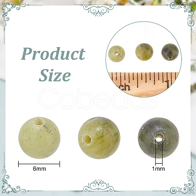 Olycraft 2 Strands Natural Chinese Green Jade Beads Strands G-OC0004-62B-1