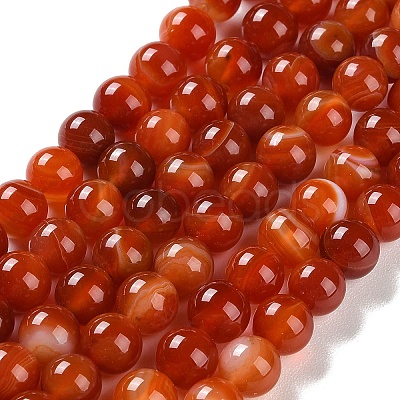 Natural Striped Agate/Banded Agate Beads Strands LS-G-Z060-A01-B05-1