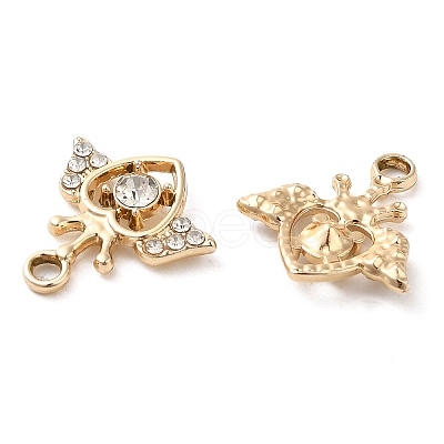 Alloy Rhinestone Pendants PALLOY-P303-03C-G-1