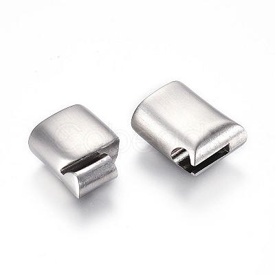 Tarnish Resistant 304 Stainless Steel Magnetic Clasps with Glue-in Ends STAS-G101-44P-1