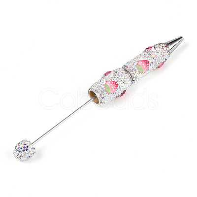 Resin & Polymer Clay Pave Rhinestone Ball-Point Pen AJEW-T013-04G-1