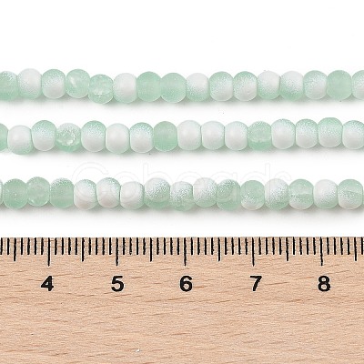 Frosted Crackle Glass Beads Strands GLAA-U001-4mm-M01-1