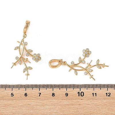 SHEGRACE Brass Micro Pave Cubic Zirconia Peg Bails XGRQ5S715-848-G-1