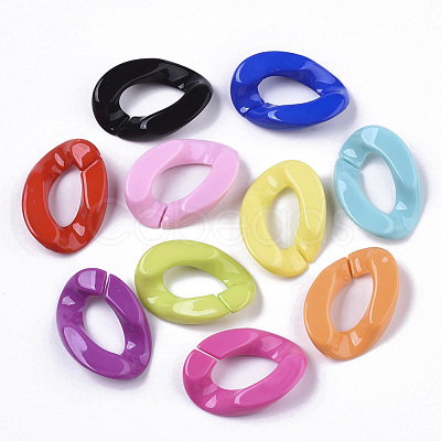 Opaque Acrylic Linking Rings OACR-S036-001B-G-1
