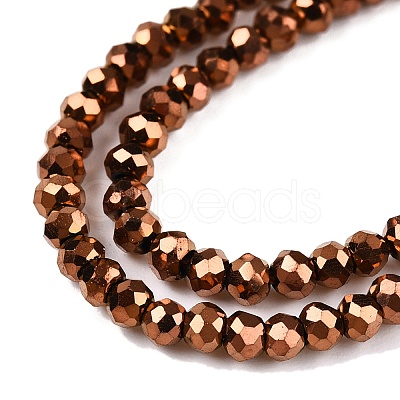 Electroplate Glass Beads Strands EGLA-T021-04H-1