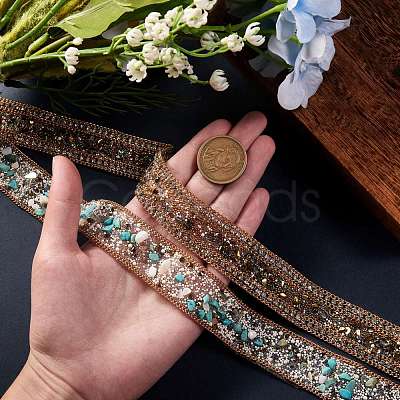 2 Strands 2 Styles Hotfix Resin Rhinestone Tape DIY-SZ0002-04-1