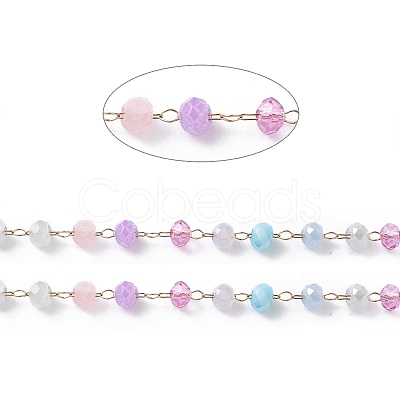 Handmade Glass Beaded Chains CHS-P016-46G-03-1