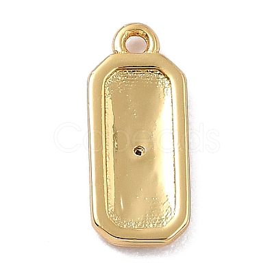 Brass Micro Pave Cubic Zirconia Charms ZIRC-I054-12G-04-1