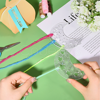 Glitter Acrylic Thread Winding Boards DIY-WH0581-17-1