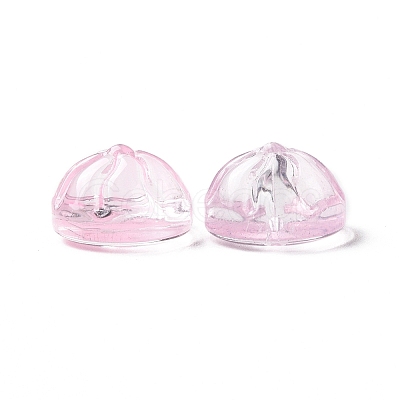 Transparent Spray Painted Glass Beads GLAA-I050-09H-1