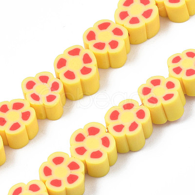 Handmade Polymer Clay Bead Strands CLAY-N011-48B-C02-1