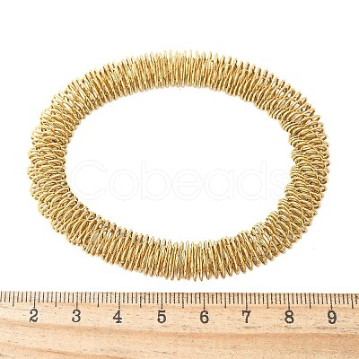 304 Stainless Steel Stretch Bangles for Women BJEW-P315-02E-G-1