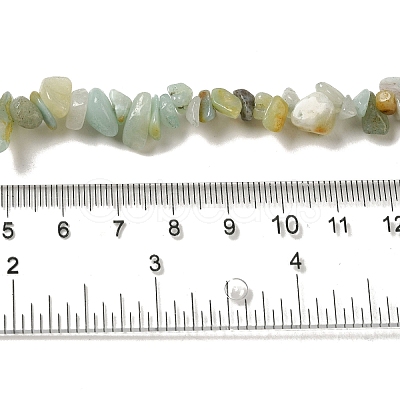 Natural Flower Amazonite Chips Beads Strands X-G-M205-12-01-1