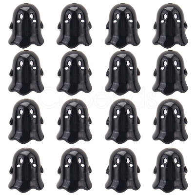 30Pcs Opaque Acrylic Beads MACR-SC0001-60B-1