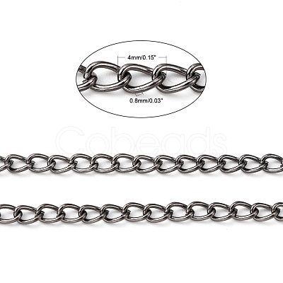 Iron Twisted Chains Curb Chains CHS003Y-B-1