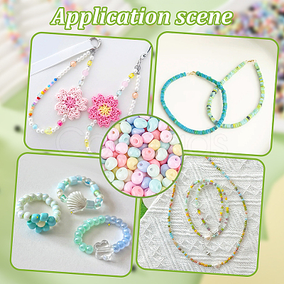 6/0 Opaque Baking Paint Glass Seed Beads SEED-PH0002-26-1